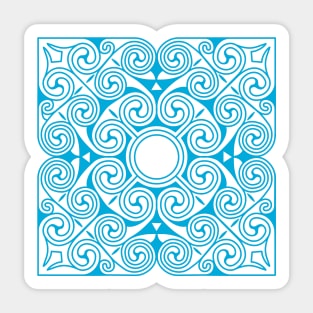 Cadboll Spirals - Blue Sticker